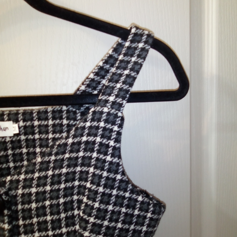 90s Clueless Dark Academia Classic Preppy Mini Dress Size Medium - Picture 3 of 4
